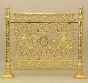 Решетка на солею №5 с гнутыми калитками лак Решетка на солею №5 с гнутыми калитками лак