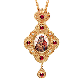 Панагия филигрань №0045 двойной рант финифть / золочение Панагия филигрань №0045 двойной рант финифть / золочение