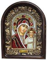 Икона Пресвятой Богородицы Казанская с натуральными камнями