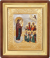 Икона живописная в киоте 13х18 масло, риза № 78, киот №1 Боголюбская БМ