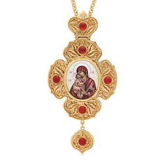 Панагия филигрань №0017 двойной рант финифть / золочение / Донская БМ Панагия филигрань №0017 двойной рант финифть / золочение / Донская БМ