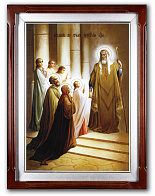 Икона на стекле №2 32х45, в киоте с подсветкой Введение во храм Пресвятой Богородицы