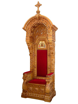 Трон с балдахином и иконой. Трон с балдахином и иконой.
