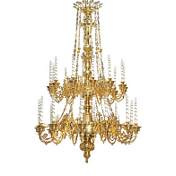 Паникадило 2 яруса 24 свечи с цепями золочение (1-2 ярус) Паникадило 2 яруса 24 свечи с цепями золочение (1-2 ярус)