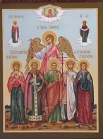 Семейная икона с Ангелом Хранителем, липовая доска, дубовые шпонки, левкас, сусальное золото, темпера, подарочная упаковка