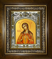 Икона освященная ''В родах Помощница, в деревяном киоте