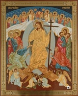 Икона ''Воскресение Христово'', дерево, ДСП, ПВХ, БЗГ, тиснение
