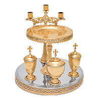 Блюдо всенощное малое №2 частичное золочение (с мельх. вклад.) Блюдо всенощное малое №2 частичное золочение (с мельх. вклад.)