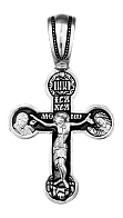 Серебряный ювелирный крестик православный с чернением