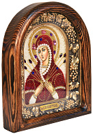 Икона из бисера ''Пресвятая Богородица Семистрельная''
