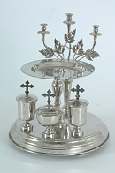 Блюдо всенощное малое никелирование гравировка (с мельх. вклад.) Блюдо всенощное малое никелирование гравировка (с мельх. вклад.)