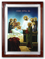 Икона на стекле №2 32х45, в киоте с подсветкой Успение Богородицы