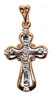 Православный крестик из золота и бриллиантов