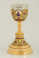 Потир 1.5л 4-финифти, филигрань, эмаль / поддон конус 2, 0л / золочение / серебряный стакан (УИН) Потир 1.5л 4-финифти, филигрань, эмаль / поддон конус 2, 0л / золочение / серебряный стакан (УИН)