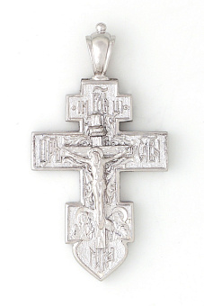 Крест мощевик малый латунь / серебрение Крест мощевик малый латунь / серебрение