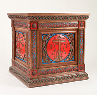 Облачение престола №492 1.0х1.0 тябловый с прорисовкой эмалью Облачение престола №492 1.0х1.0 тябловый с прорисовкой эмалью