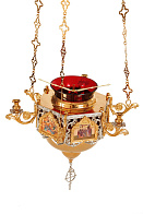 Подсвечник подвесной – кандило. №3 золочение и иконы Подсвечник подвесной – кандило. №3 золочение и иконы