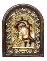 Икона ''Пресвятая Богородица Владимирская'' ручной работы
