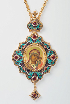 Панагия №33 / золочение / серебро филигрань, эмаль (УИН) Панагия №33 / золочение / серебро филигрань, эмаль (УИН)