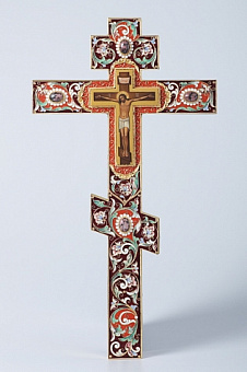 Крест напрестольный №3 живопись, филигрань, эмаль, роспись, хим.гравировка / золочение Крест напрестольный №3 живопись, филигрань, эмаль, роспись, хим.гравировка / золочение