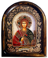 Икона ДИМИТРИЙ (Дмитрий) Солунский (Фессалоникийский), Мироточивый, Великомученик (БИСЕР)
