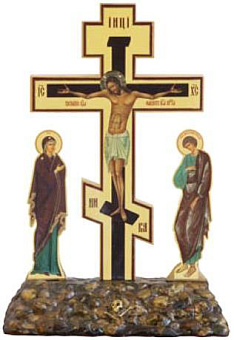 Крест Голгофа с предстоящими Крест Голгофа с предстоящими