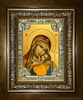 Икона освященная Корсунская Божия Матерь в деревянном киоте