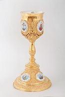 Потир 1.5л 8-финифтей, чеканка №10 / золочение / серебро (УИН) Потир 1.5л 8-финифтей, чеканка №10 / золочение / серебро (УИН)