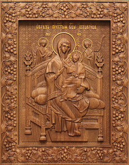 Икона резная Всецарица БМ Икона резная Всецарица БМ