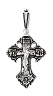 Православный нательный крест из серебра