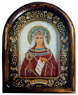 Икона Св ВМц Варвара, жемчуг