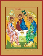 Икона на основе из дерева Святая Троица