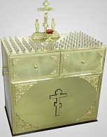 Стол панихидный 106свечей латунь с напылением Стол панихидный 106свечей латунь с напылением