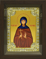 Икона освященная Евгения Римская великомученица в деревянном киоте