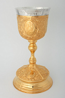 Потир 1.0л гальванопластика №15 / золочение / серебряный стакан (УИН) Потир 1.0л гальванопластика №15 / золочение / серебряный стакан (УИН)
