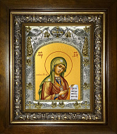 Икона освященная Боголюбская Божией Матери в деревянном киоте