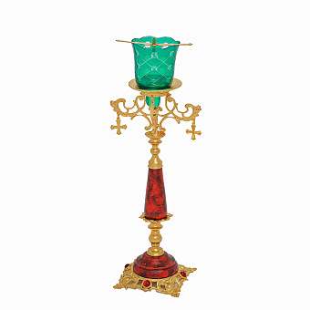 Лампада настольная с литым основанием № 4 золочение Лампада настольная с литым основанием № 4 золочение