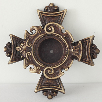 Мощевик для частиц святых мощей малый патинирование крест мальтийский Мощевик для частиц святых мощей малый патинирование крест мальтийский