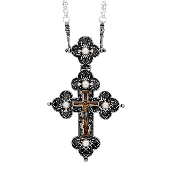 Крест наперсный №95 финифть серебро (УИН) Крест наперсный №95 финифть серебро (УИН)