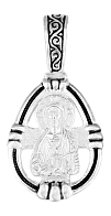 Крестик нательный из серебра с чернением православный