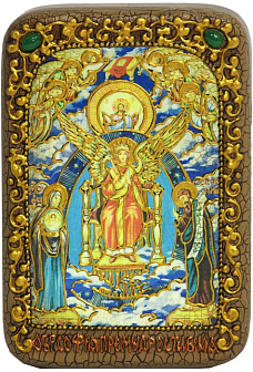 Настольная икона ''София - Премудрость Божия (Новгородская)'' на мореном дубе