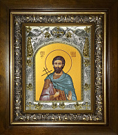 Икона освященная ''Савва Готфский Муссовский (Валахийский), в деревяном киоте
