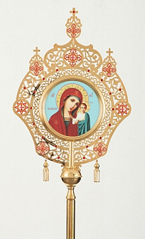 Крест-икона №15 запрестольная литые рамки гавировка фото золочение