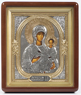 Икона Пресвятой Богородицы СМОЛЕНСКАЯ ''Одигидрия'' (КИОТ, РИЗА, ЗОЛОЧЕНИЕ)