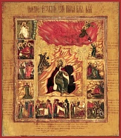 Икона Святой Илия Пророк с Житием