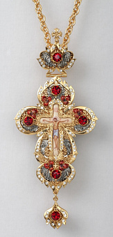 Крест наперсный №7 / золочение / серебрo эмаль (УИН) Крест наперсный №7 / золочение / серебрo эмаль (УИН)