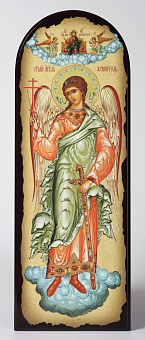 Икона на МДФ 18х50 арочная, объёмная печать, лак Ангел-Хранитель Икона на МДФ 18х50 арочная, объёмная печать, лак Ангел-Хранитель