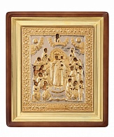 Икона Пресвятая Богородица "Всех Скорбящих Радость", оклад, киот