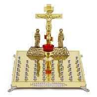 Крышка панихидного стола 42 свечи никелирование Крышка панихидного стола 42 свечи никелирование