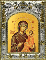 Икона Пресвятой Богородицы ТИХВИНСКАЯ (СЕРЕБРЯНАЯ РИЗА)